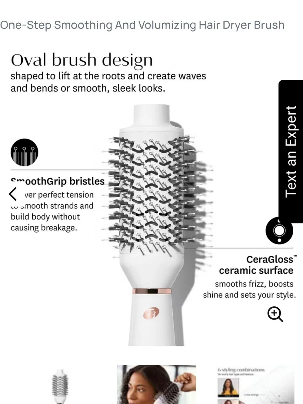 T3 White Hot Air Round Brush StylerT3 AireBrush One-Step Smoothing*NEW/NO BOX